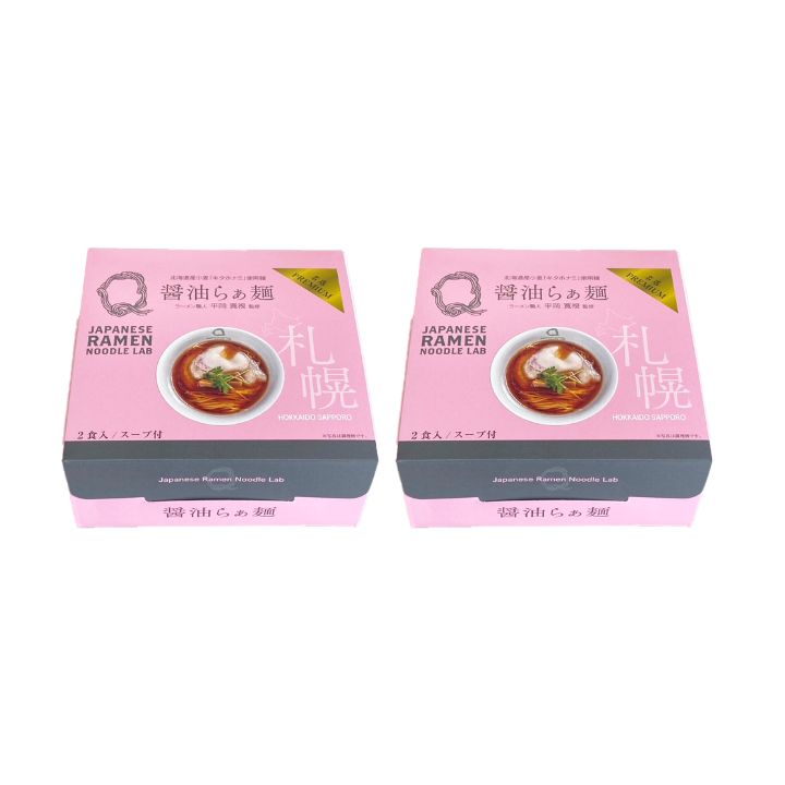 北海道】Japanese Ramen Noodle Lab Q監修醤油らぁ麺2食入（化粧